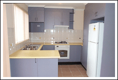 Coloured polyurethane kitchen image